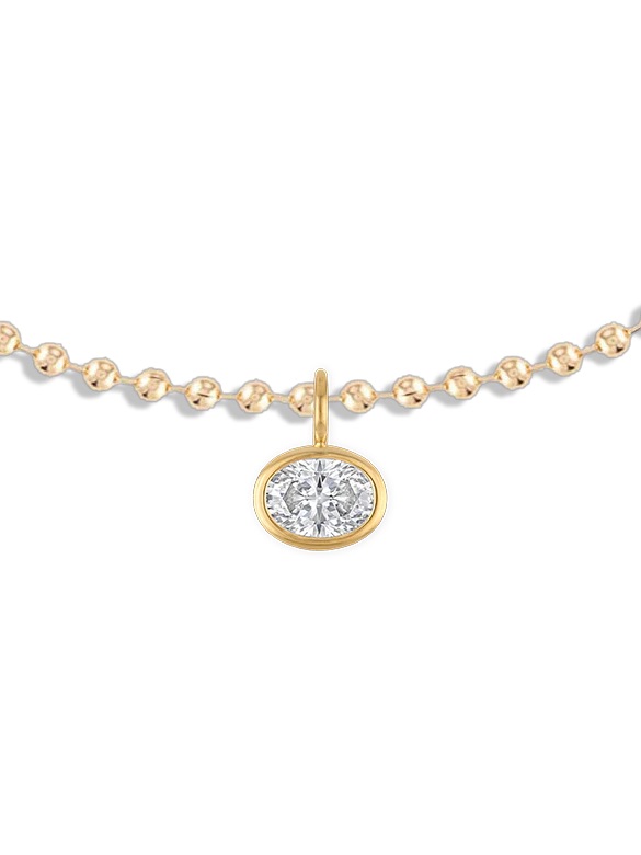 Nwt Alexa Leigh Bezel Oval Chain Necklace 16” — image 2 of 2